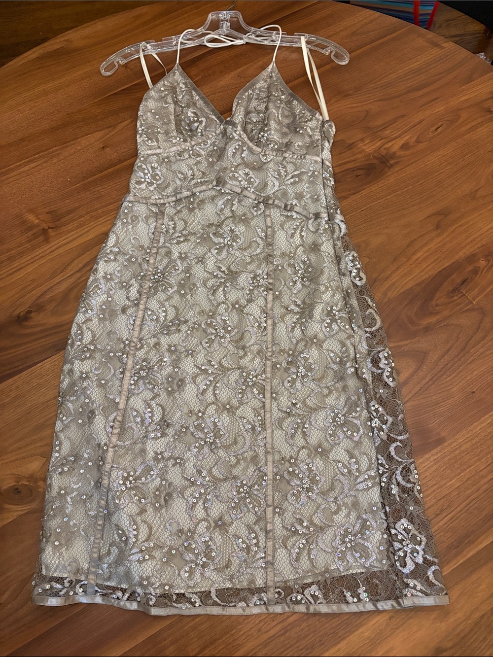 Express Sequin Floral Mini Dress in Gray Size 2 NWT